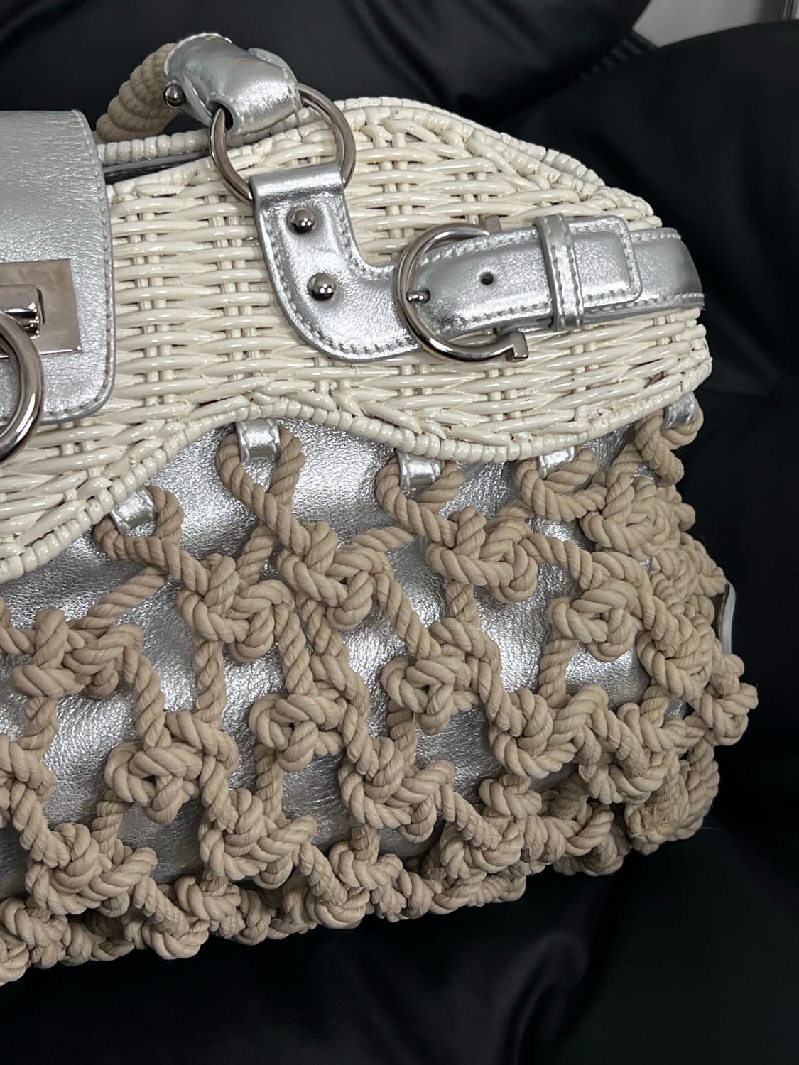 살바토레 페라가모 위커 & 마크라메 간치니 토트백 상품이미지5