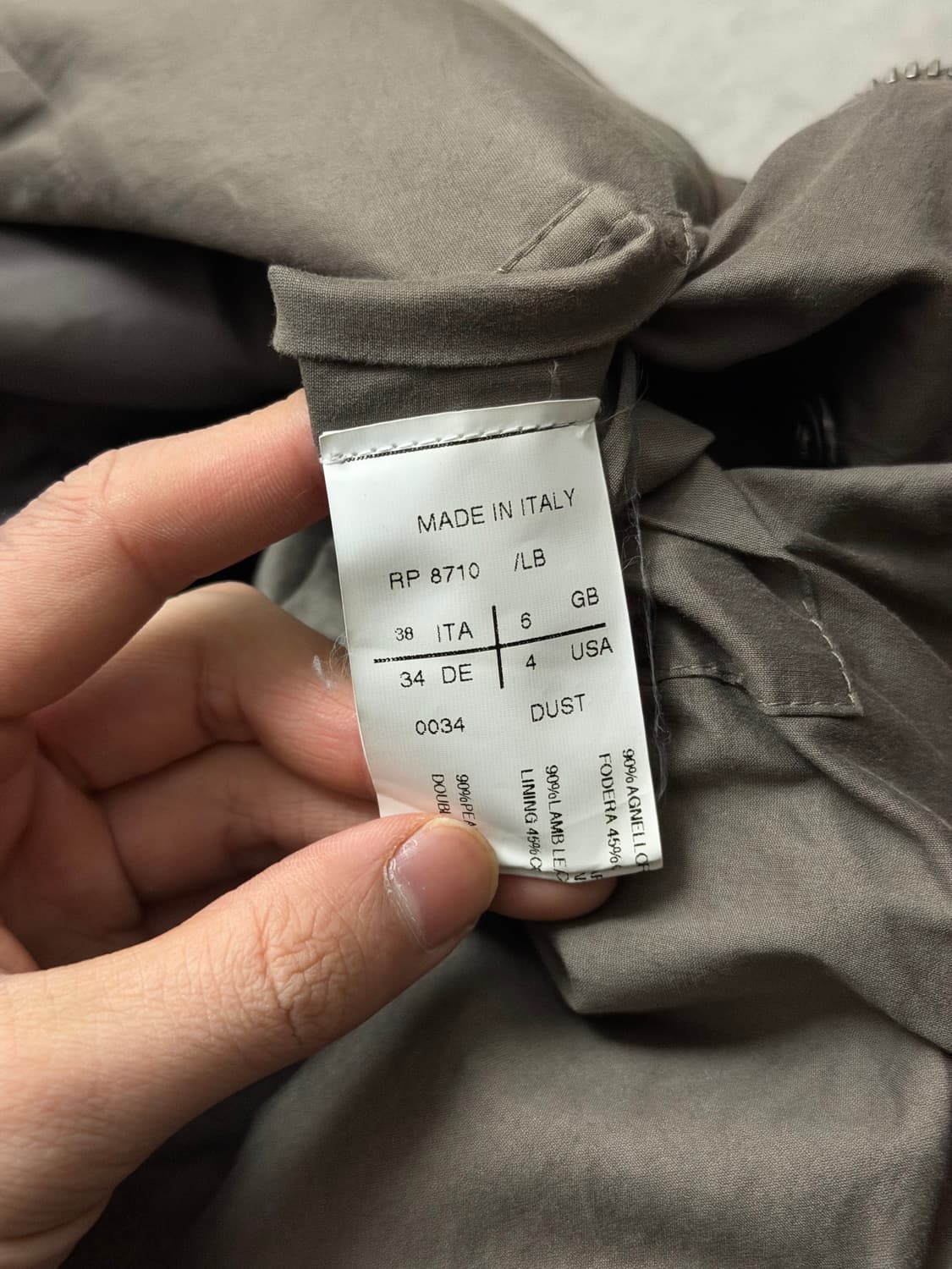 릭오웬스 하이넥 램스킨 자켓 상품이미지9