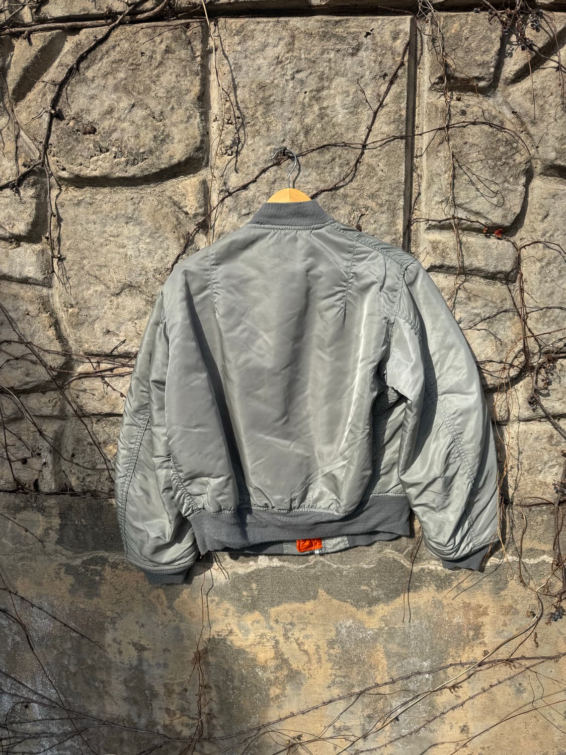 90s 알파인더스트리 미군 미공군 ma-1 항공 점퍼 자켓 그레이 상품이미지2