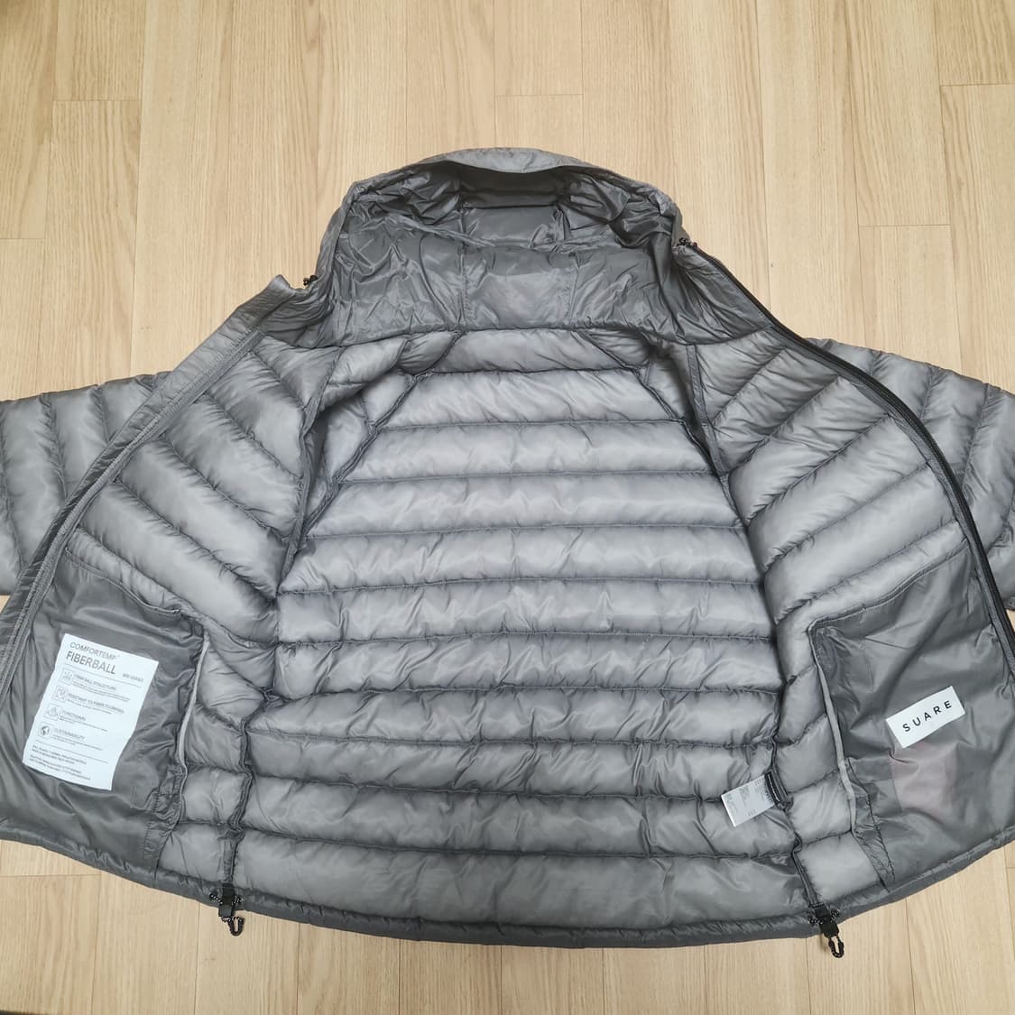 수아레 라이트 시어쉘 경량패딩 그레이 L 새상품 상품이미지4