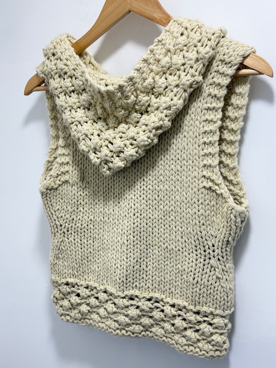 빈티지 니트 후드 베스트 상품이미지2