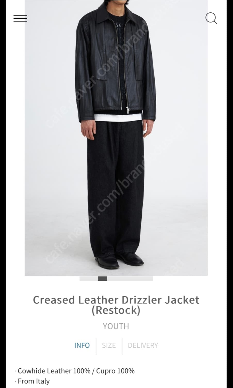 유스 크리즈 램스킨 드리즐러 자켓 M 상품이미지1