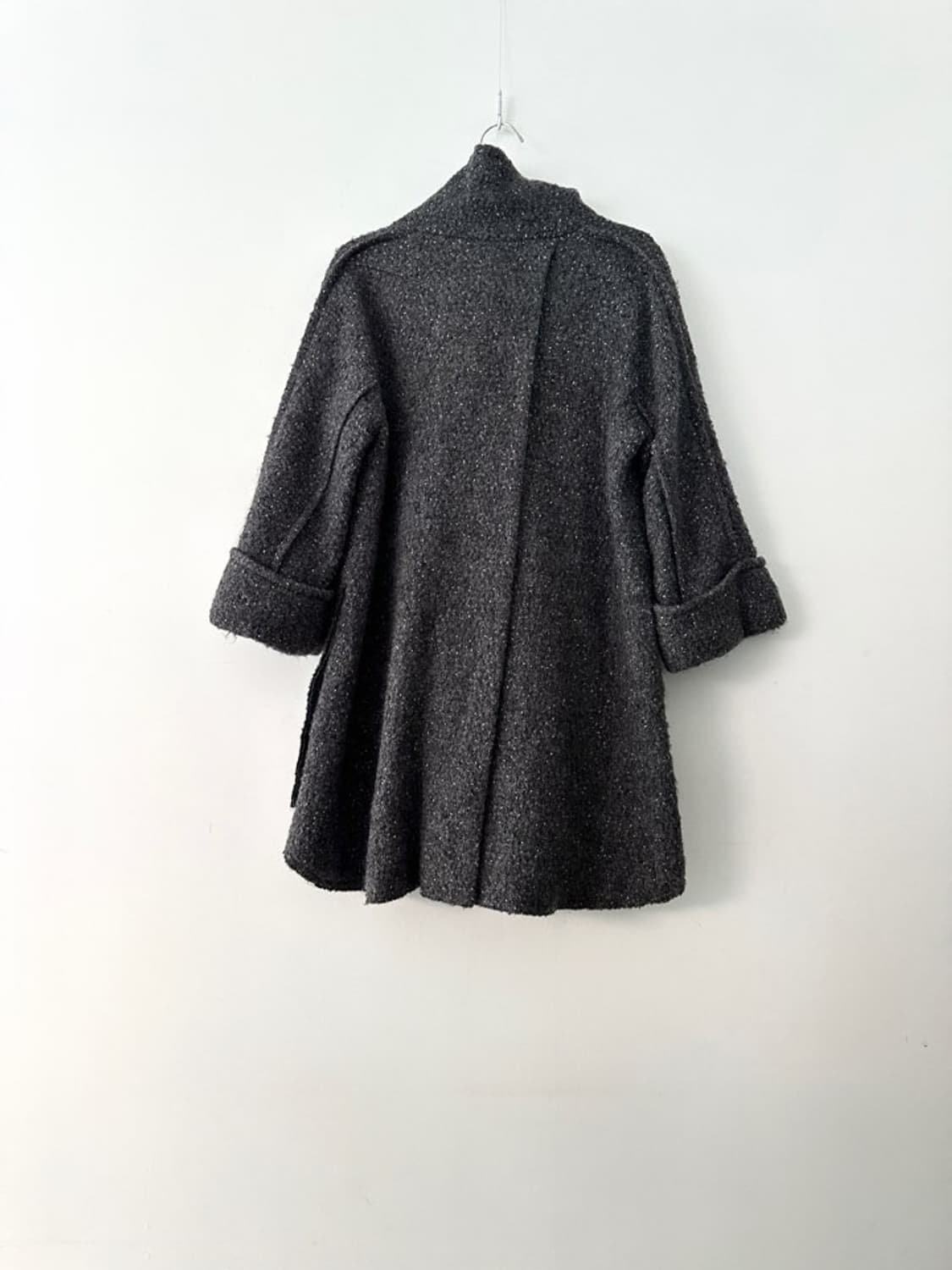 MINE high neck drape boucle coat / grey 상품이미지7