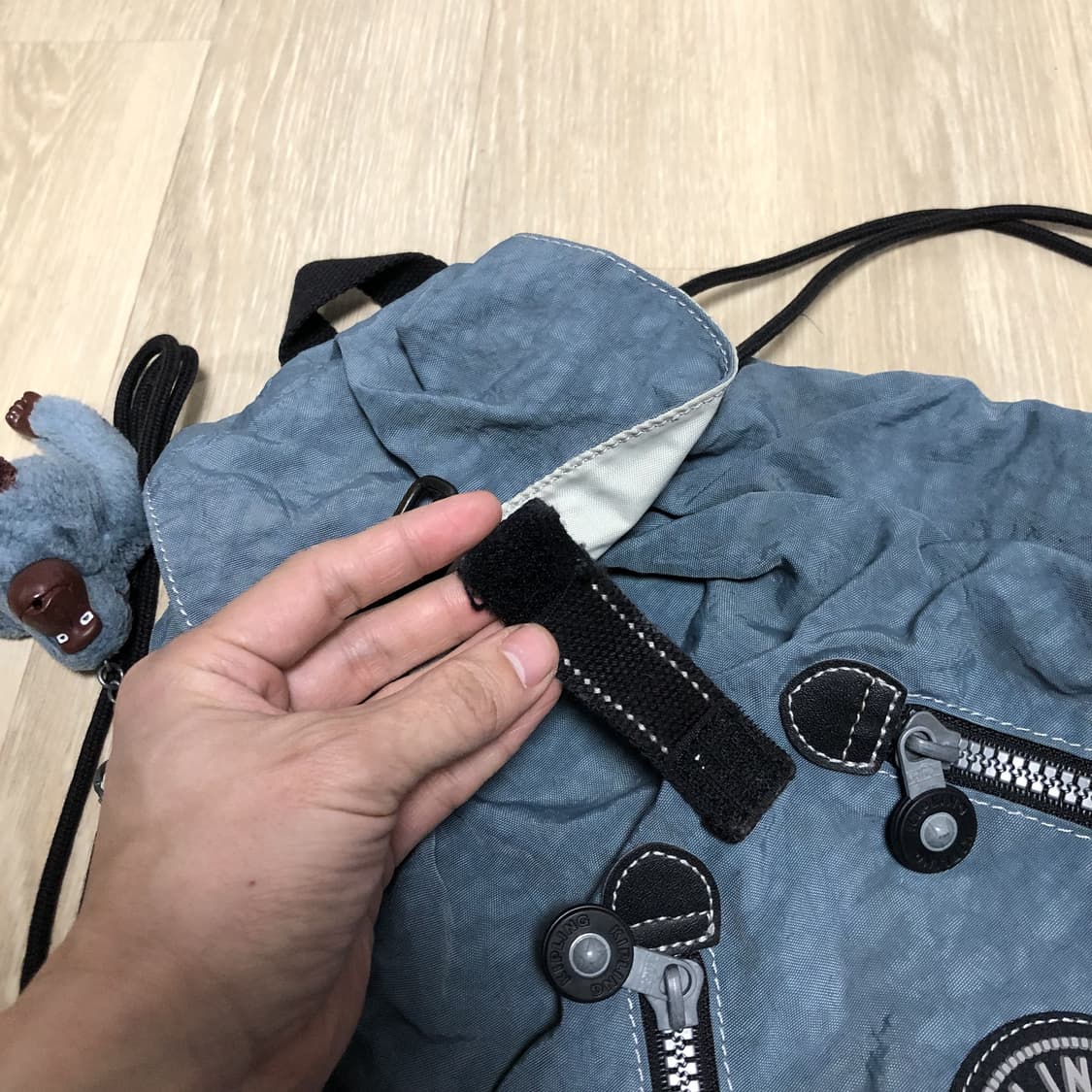 (OS) 키플링 KIPLING 빈티지 Y2K 복조리 스카이블루 키플링백팩 상품이미지4