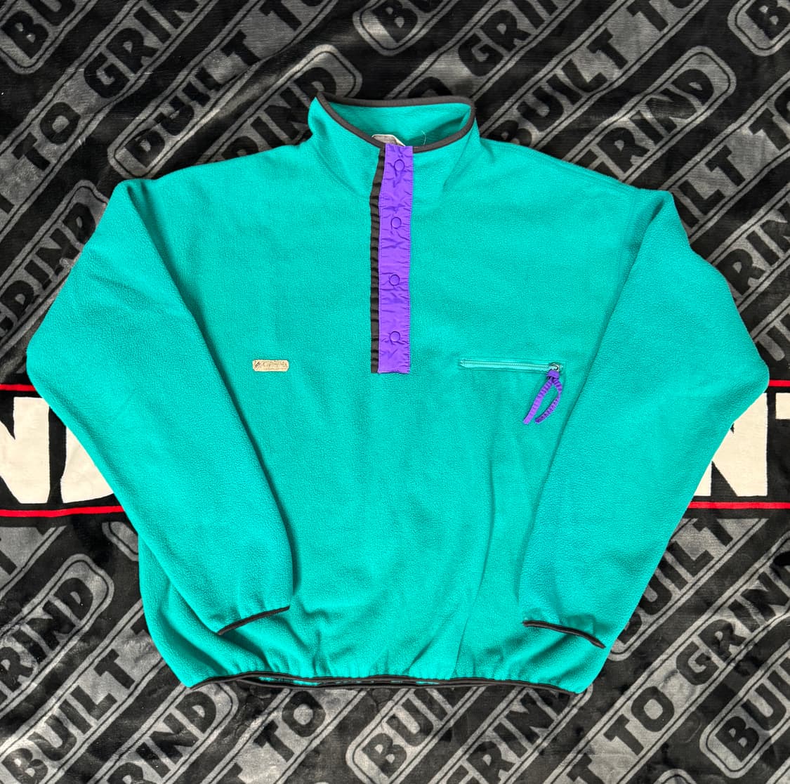 컬럼비아 쿼터 스냅 플리스 풀오버 민트 블랙 퍼플 상품이미지1