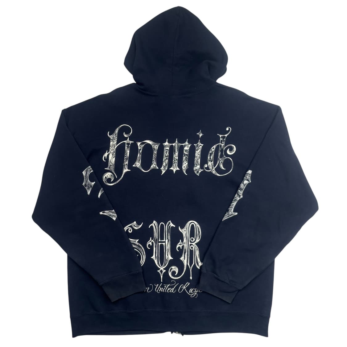 길단 빈티지 치카노 프린팅 네이비 후드집업 XL 상품이미지4