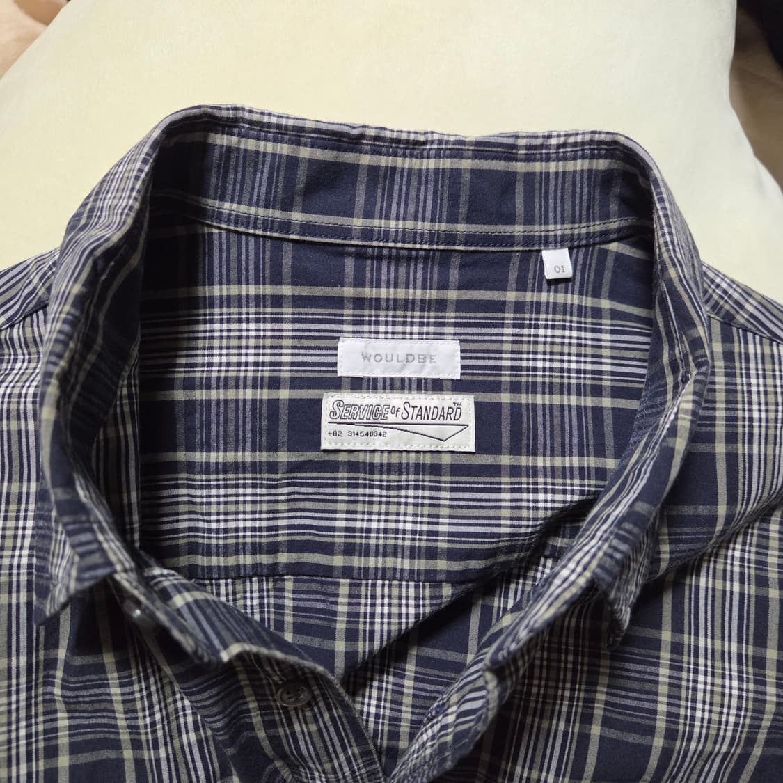 [1] 우드비 x wynd 릴렉스드 체크 셔츠 네이비 / 와인드 상품이미지4