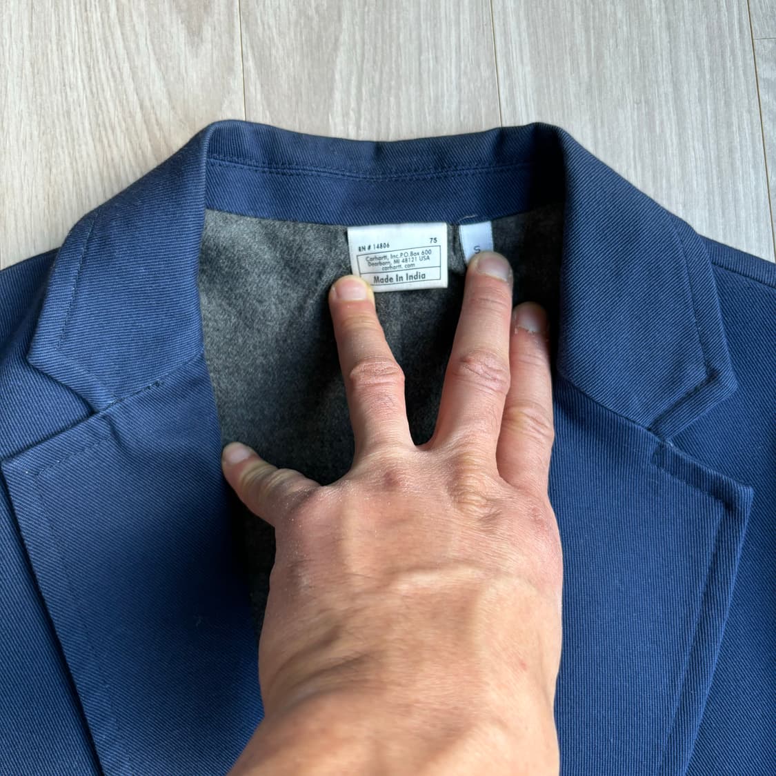 칼하트 x 아담 키멜 블레이저 네이비 (협업 모델) 사이즈 M 상품이미지3