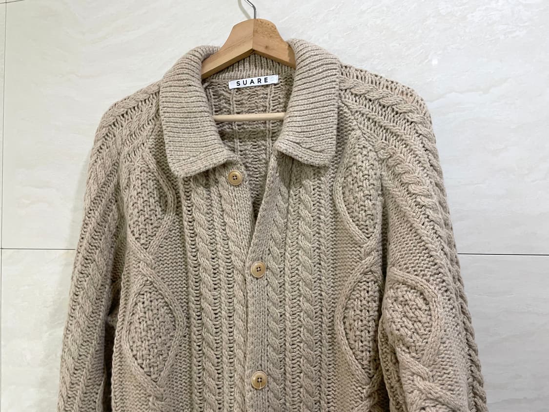 수아레 / 에어 울 아란 니트 가디건, 남성 가디건 / L(105) 상품이미지3
