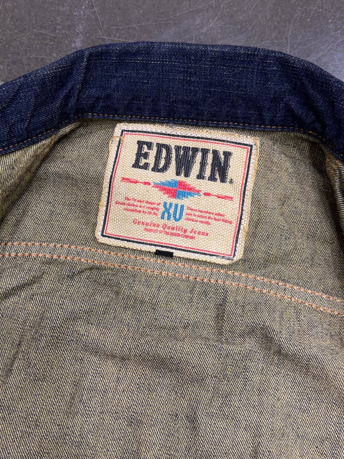 에드윈 엑스클루시브 오렌지탭 빈티지 워싱 데님자켓 S 상품이미지8