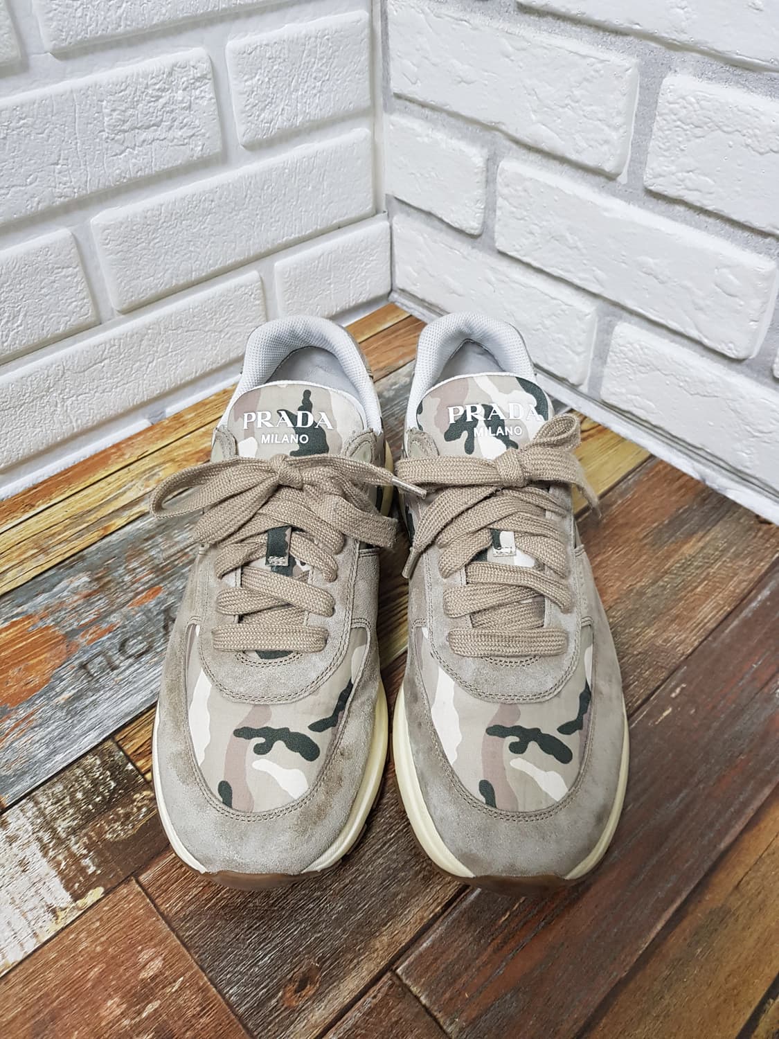 [7/260/정품] 프라다 카모 스웨이드 스니커즈 상품이미지5