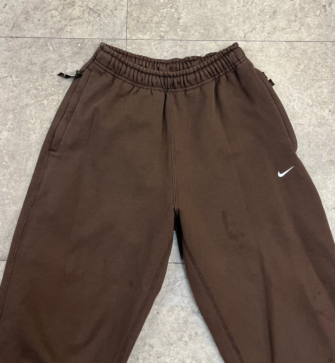 나이키 스우시 기모 스웻 조거 팬츠 브라운 S #csz3919  *오염, 상품이미지4