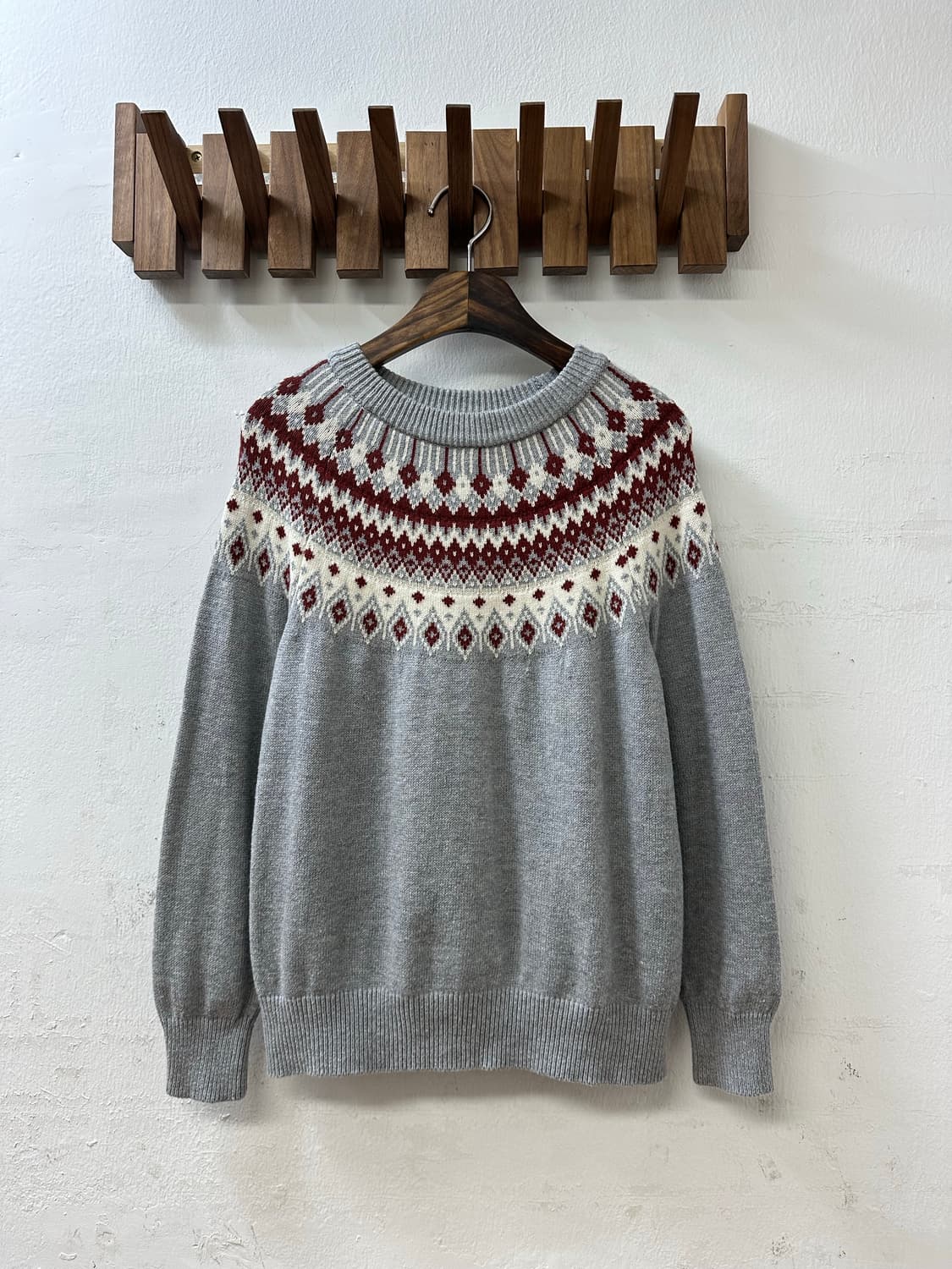 일본빈티지 어스뮤직 노르딕 패턴 스웨터 니트 상품이미지1