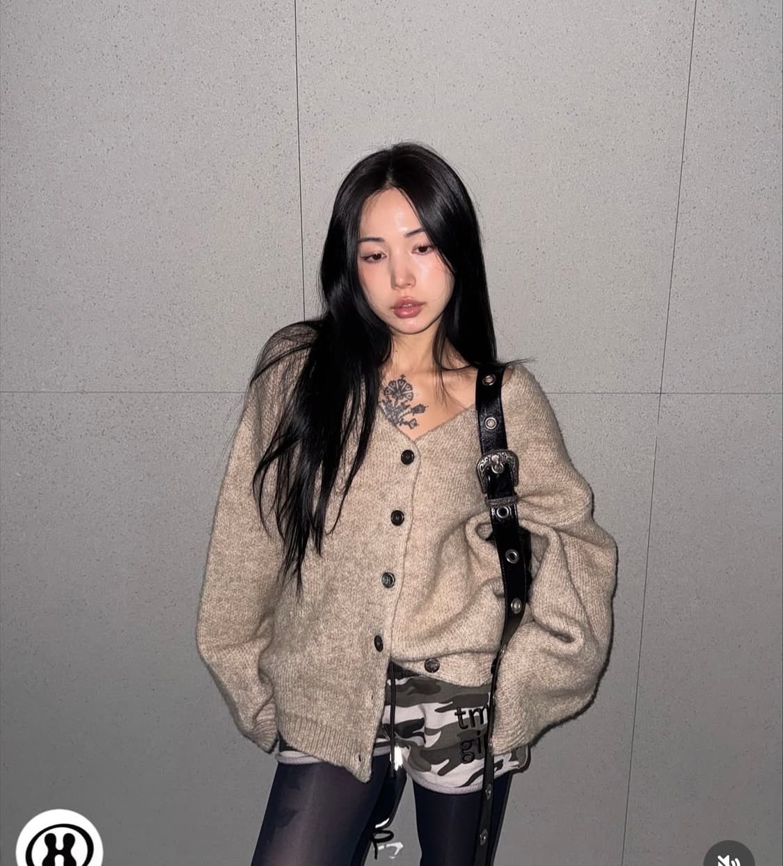 더미스테리어스호텔 알파카 울 오버 가디건 상품이미지1