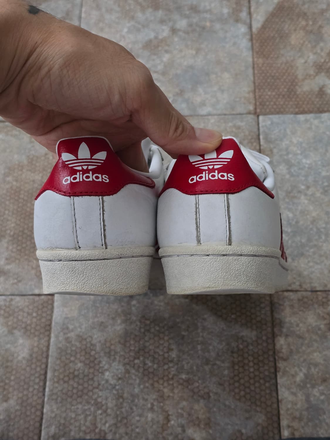 (225)아디다스 슈퍼스타 화이트 스칼렛 상품이미지9