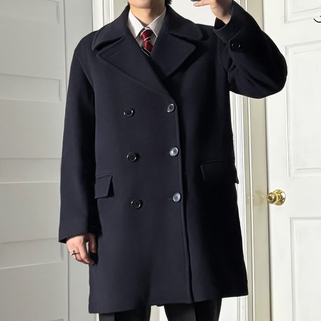Abx 더블 울 코트 다크네이비 상품이미지2