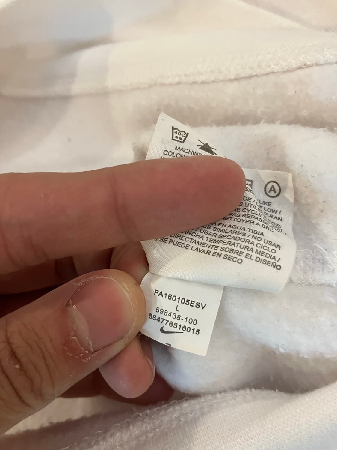 빈티지 나이키 센터 스우시 스웻셔츠 맨투맨 화이트 상품이미지3