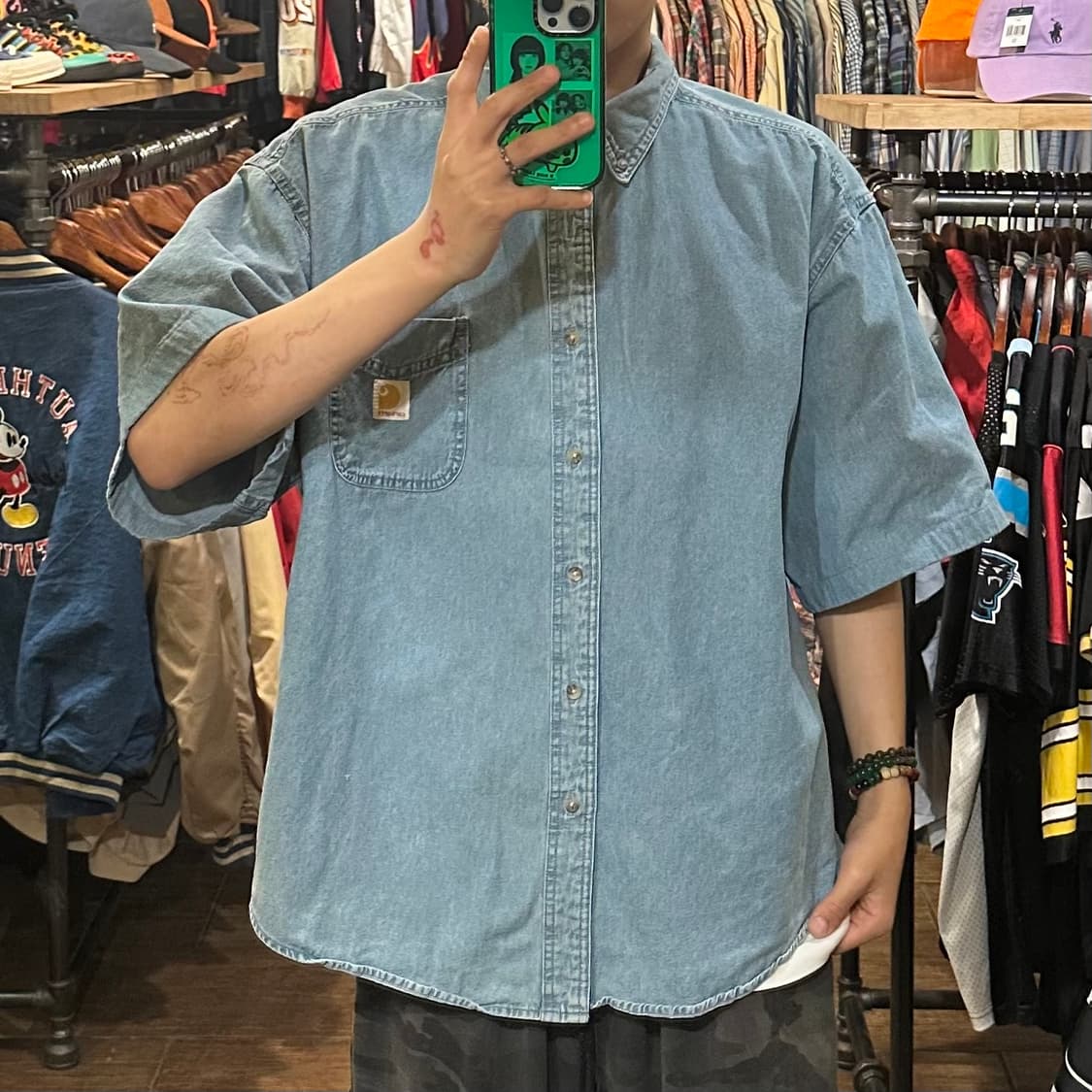 [HI] 칼하트 반팔 데님셔츠 상품이미지2