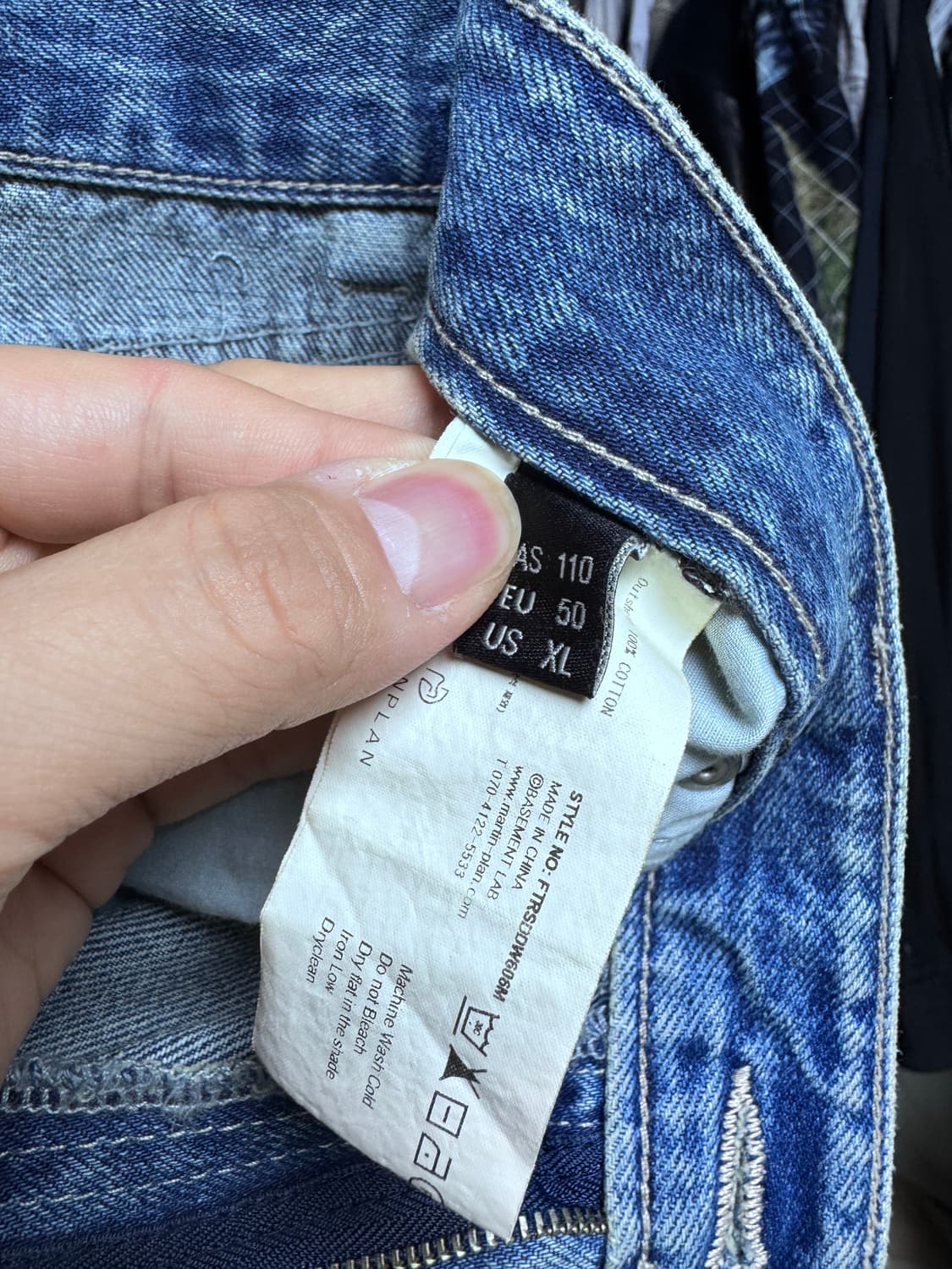 (중고/50) 마틴플랜 web wide denim m/blue 50사이즈 상품이미지7
