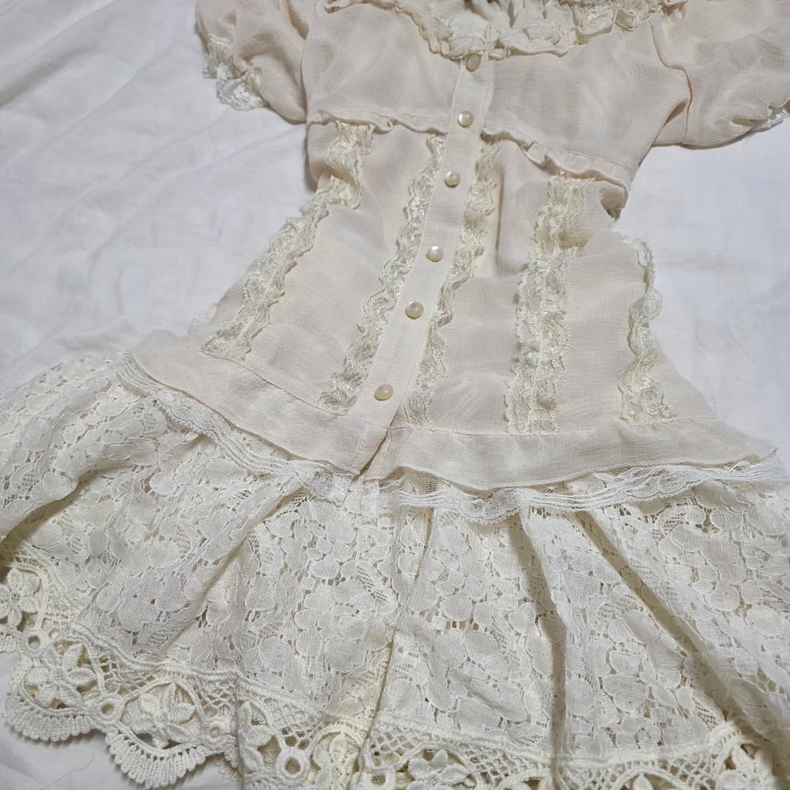 디어마이믹스 로걀탑 블라우스 큐롯스커트 세트 리즈리사 트랄라라 히메갸루깔 상품이미지2