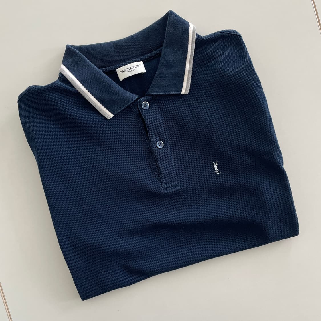에디슬리먼 13s 생로랑 M,95 카세르 피케 네이비 PK 폴로 티셔츠 상품이미지1