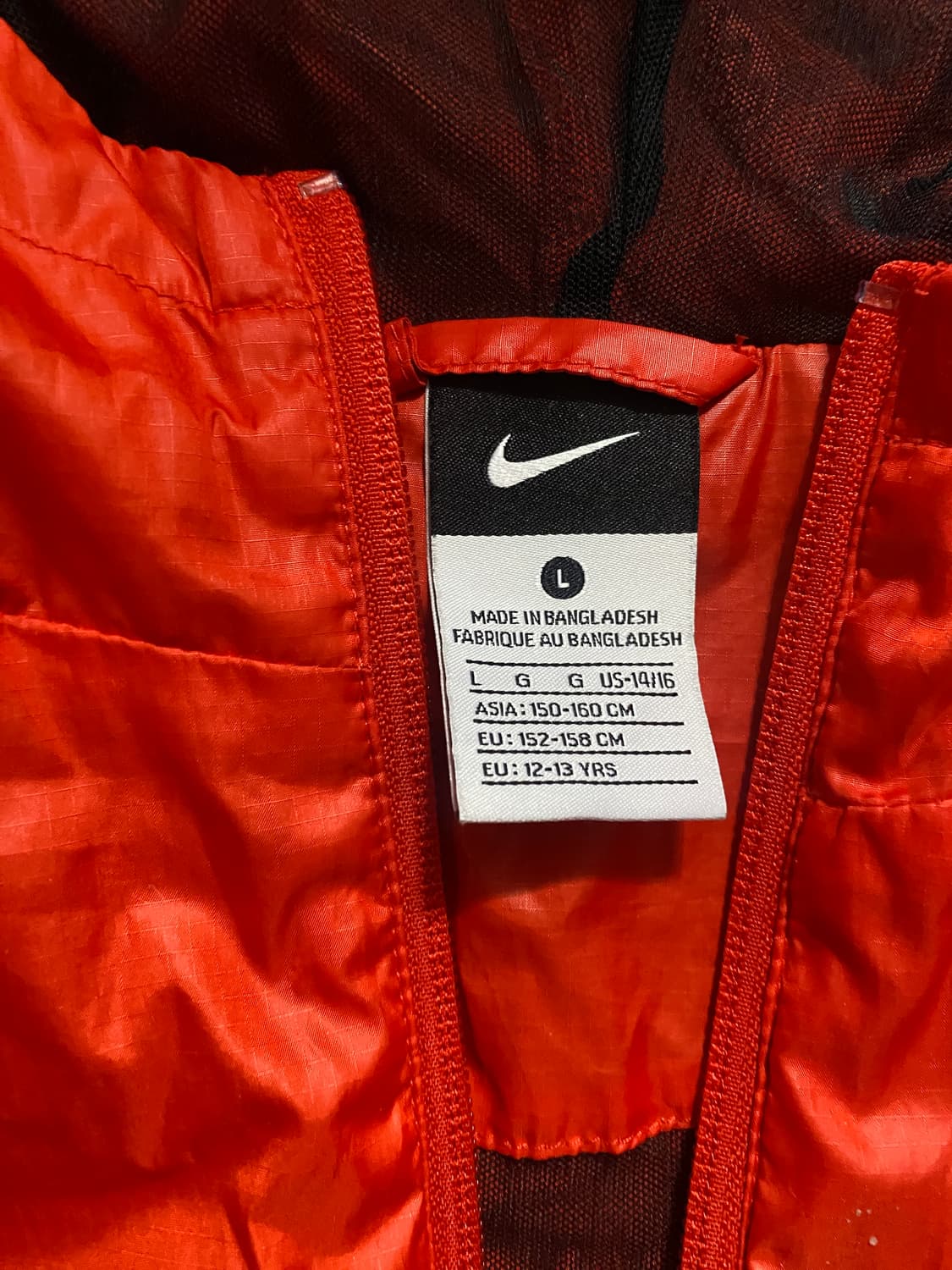 나이키 여성 오렌지/블랙 바람막이 L 상품이미지2