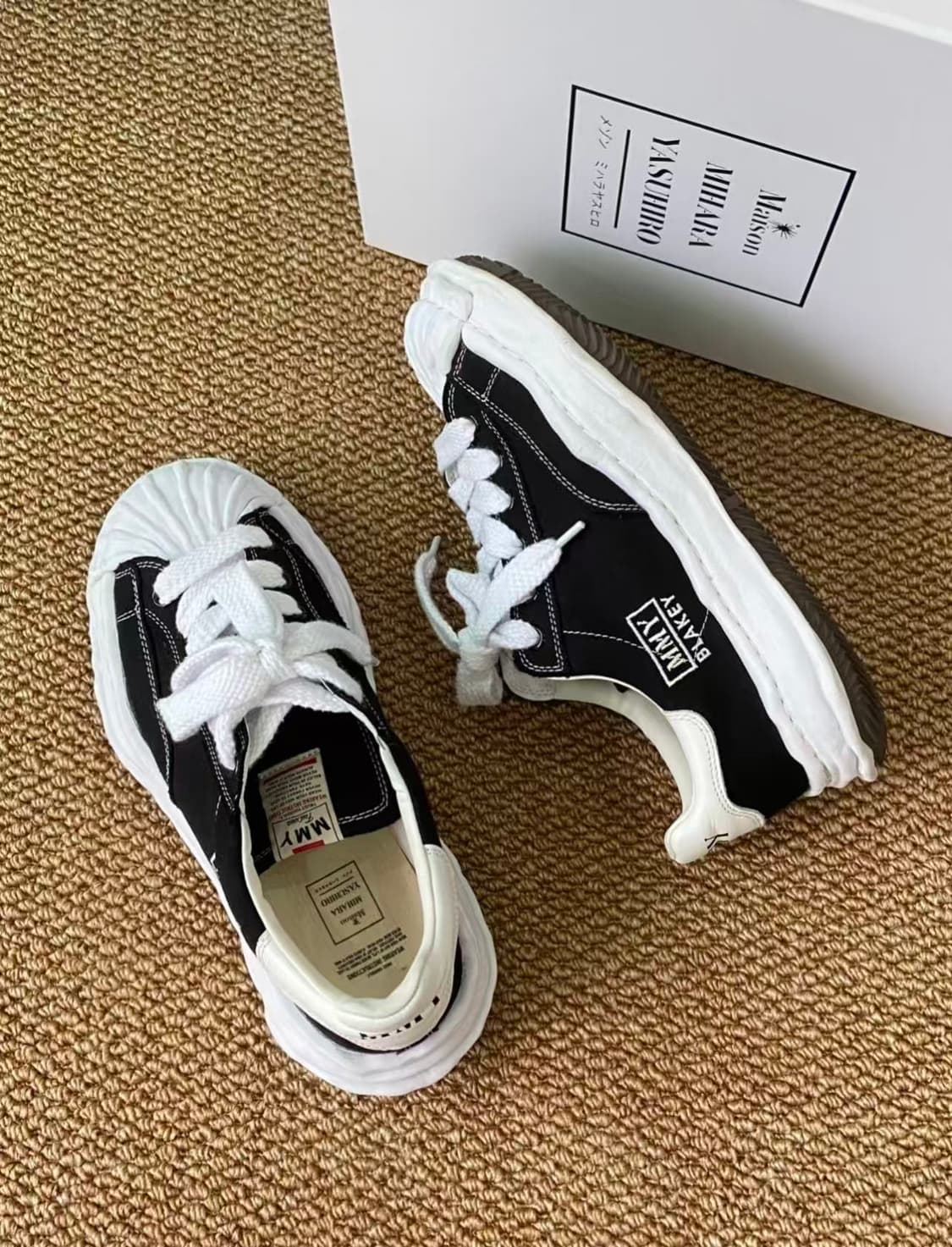 메종 미하라 야스히로 블레이키 OG 솔 캔버스 로우탑 275mm 상품이미지1