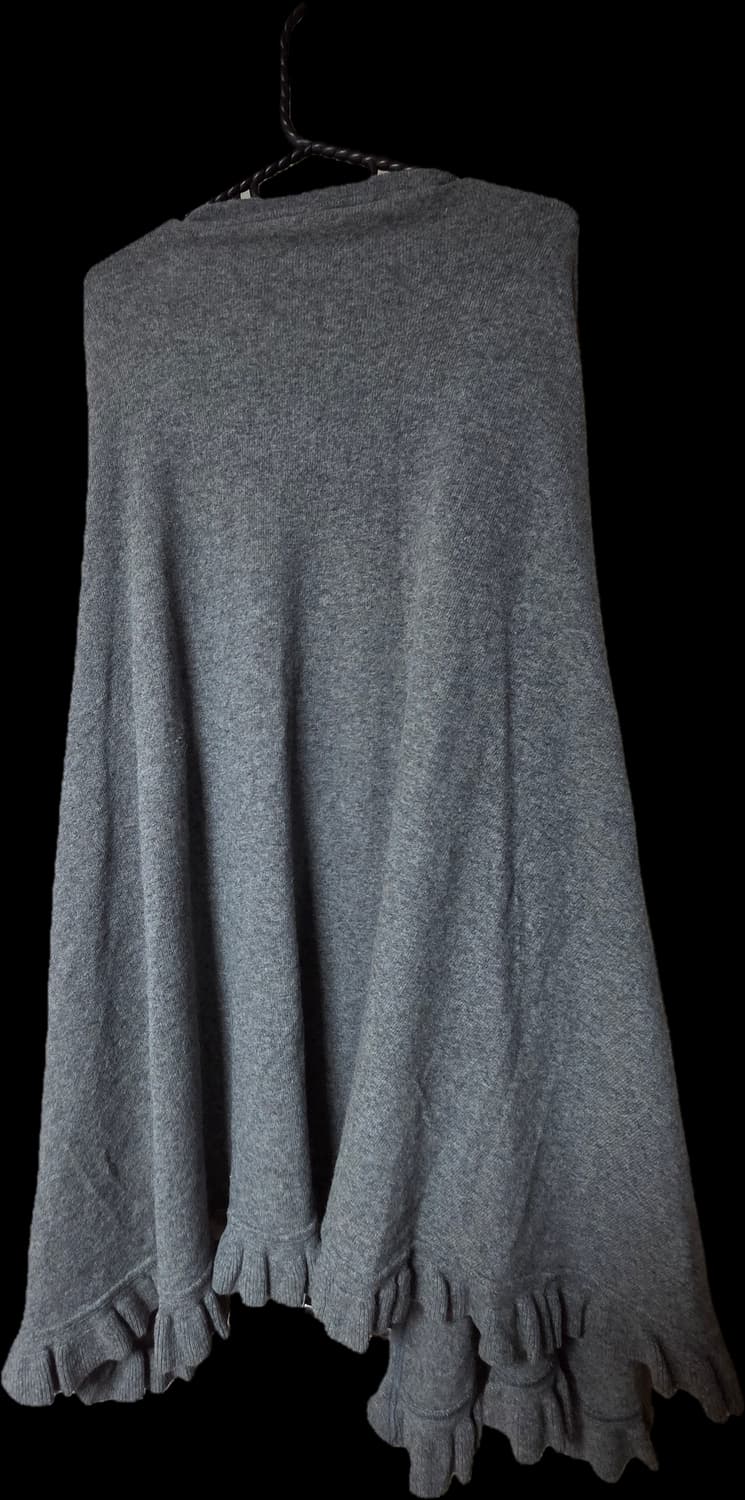 Sisley 모 100% 그레이 숄 상품이미지4