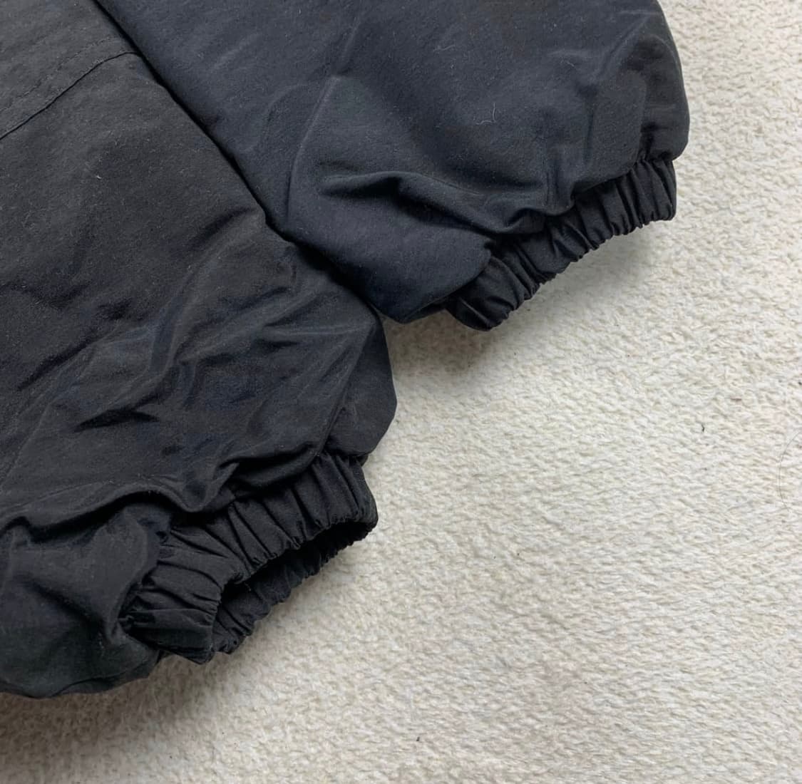 90s 아디다스 올드스쿨 트레포일 빅로고 누빔 점퍼 블랙 상품이미지5