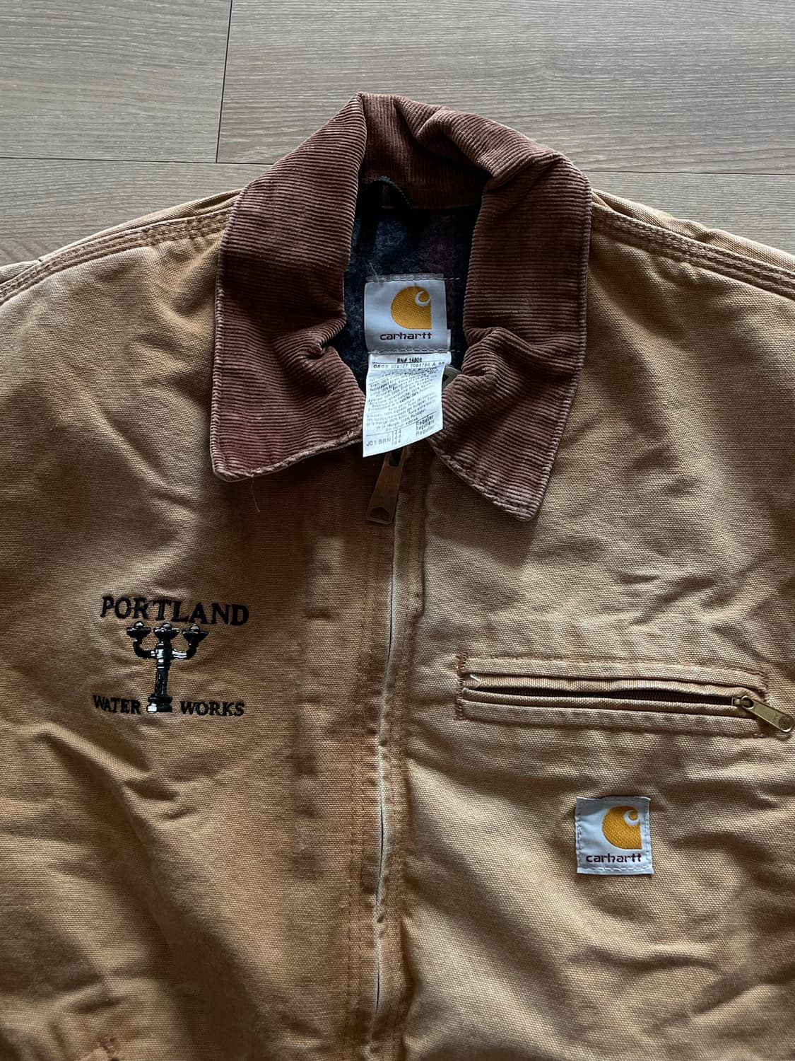 칼하트 J01 BRN 브라운 디트로이트 자켓 상품이미지4