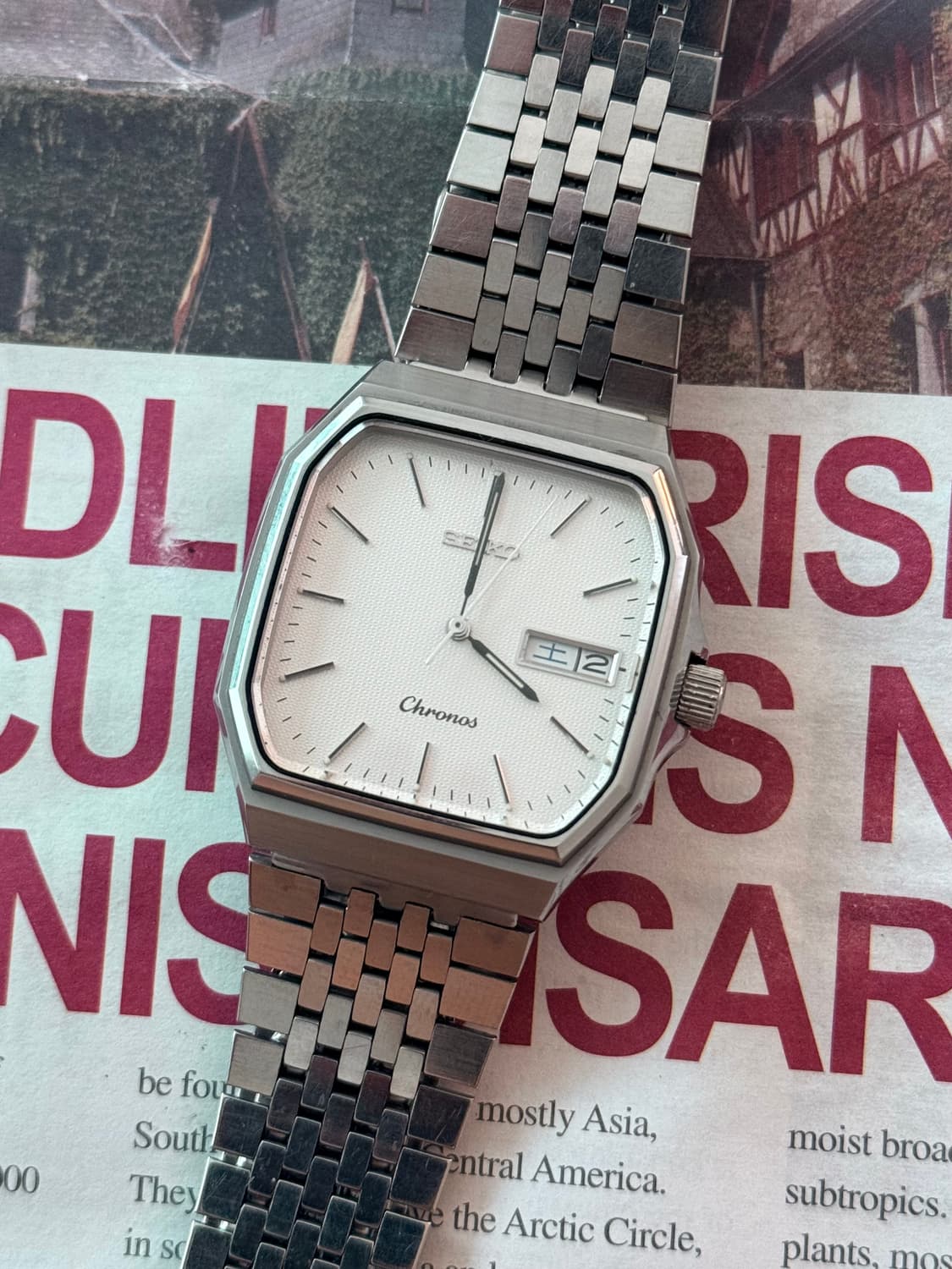 Seiko 세이코 Chronos 쿼츠 옥타곤 Day-Date 상품이미지3