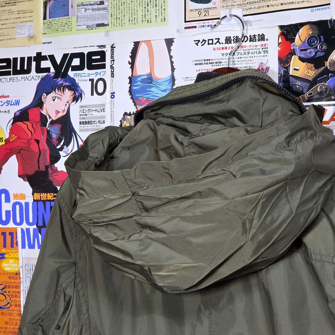 버커루 밀리터리 카키 바람막이 자켓  상품이미지6