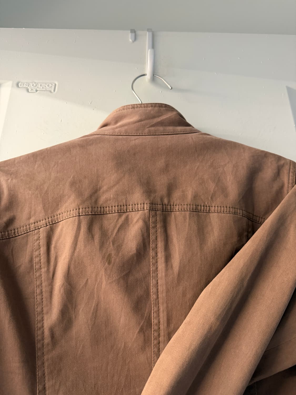 일본빈티지 브라운 바이커 블루종 자켓 상품이미지10