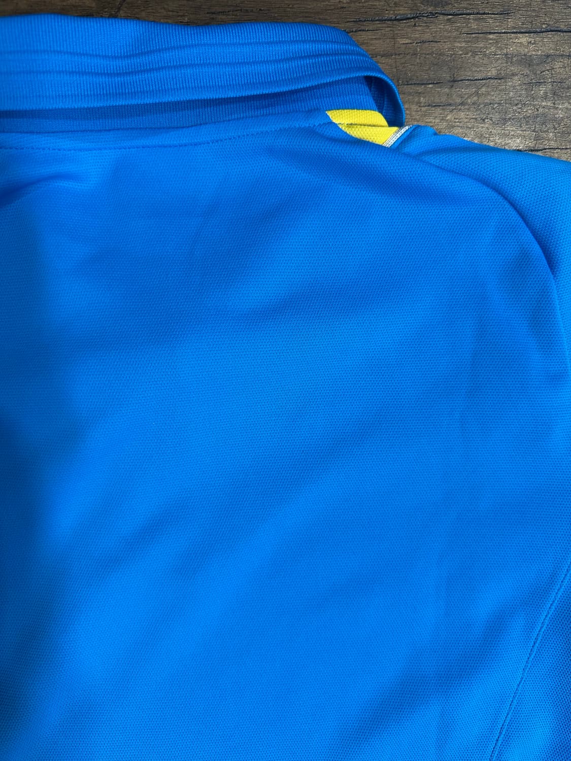 미즈노(Mizuno) 일본제 기능성 반팔 카라티 블루 옐로우 배색 실측M 상품이미지6