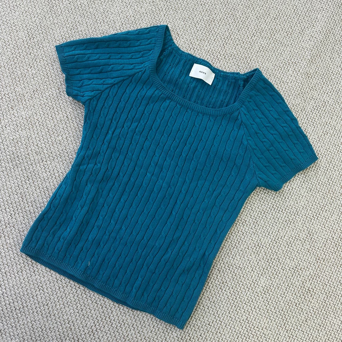 실측확인 빈티지 여자 반팔 니트 0415D 상품이미지1