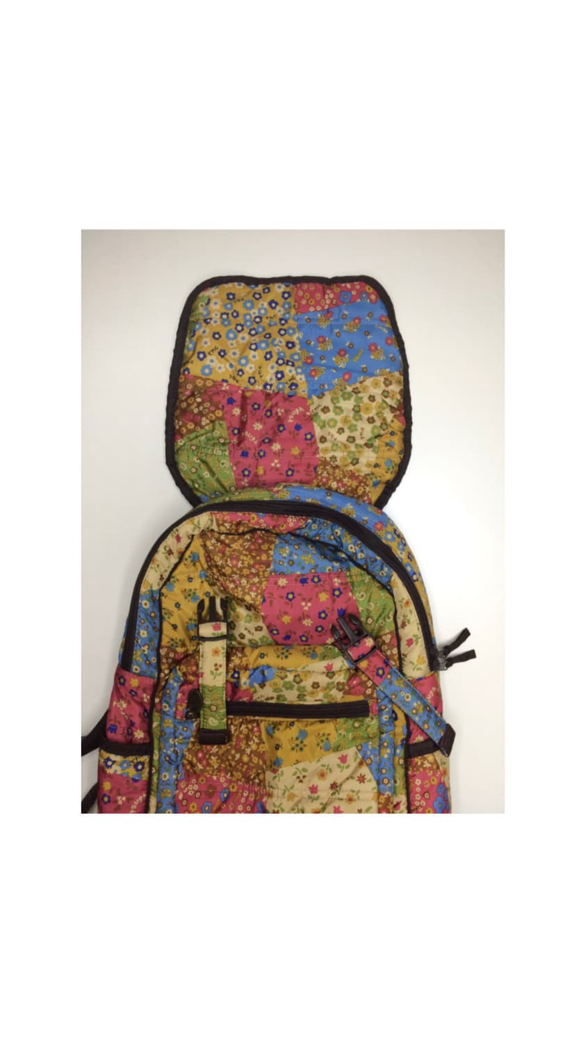 빈티지 플라워 에스닉 패치워크 패디드 백팩 상품이미지3