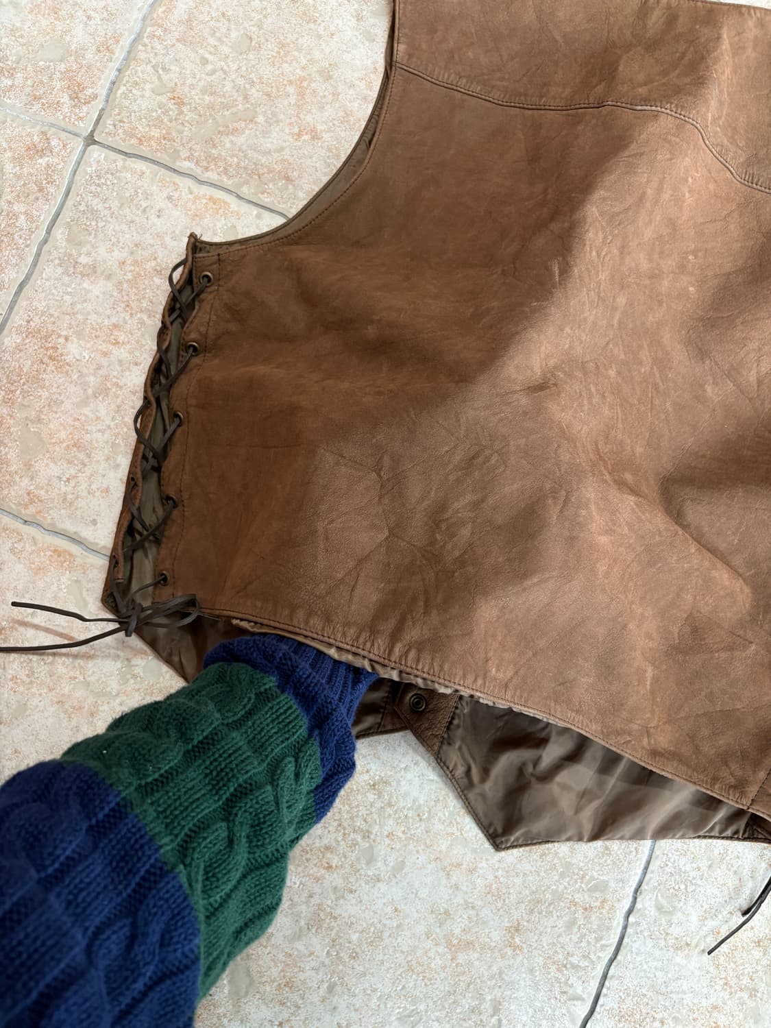 [3XL] High way brown leather vest 상품이미지8