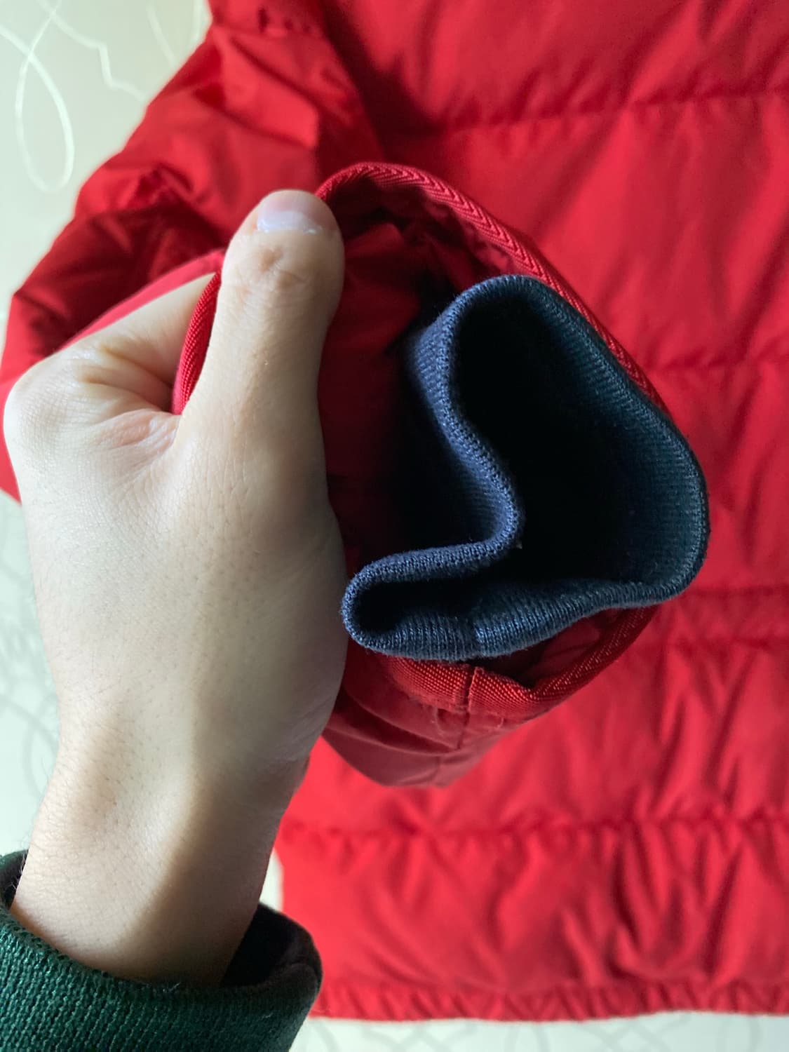 폴로 L&S 패딩 점퍼 레드 M  상품이미지5