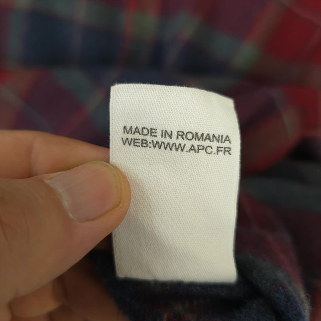 남성용 아페쎄 A.P.C. 울 혼방 체크셔츠 S 상품이미지8