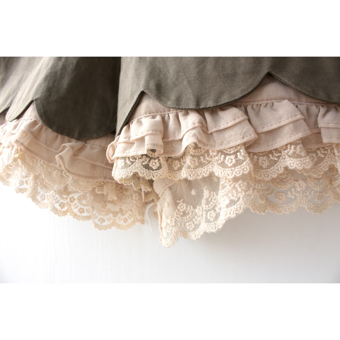 Japanese Designer 올리브 레이스 팬츠♥  상품이미지5