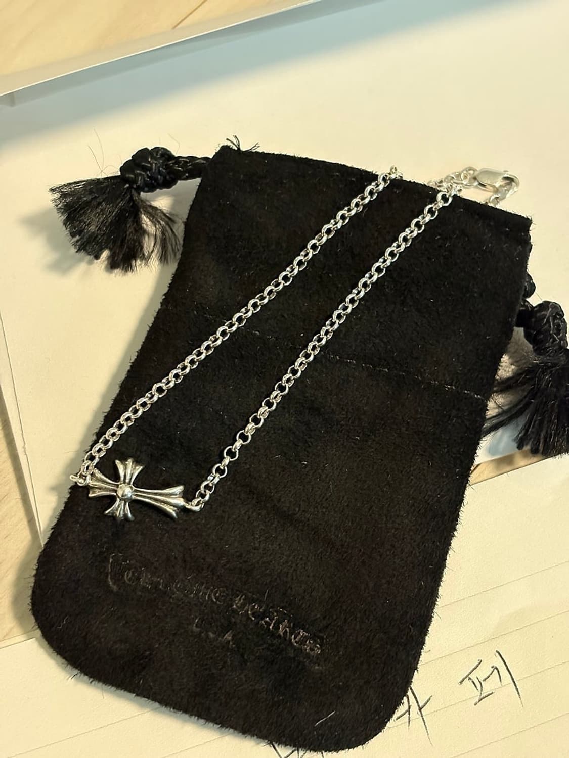 [8인치]크롬하츠 베이비펫 실버 팔찌 상품이미지1