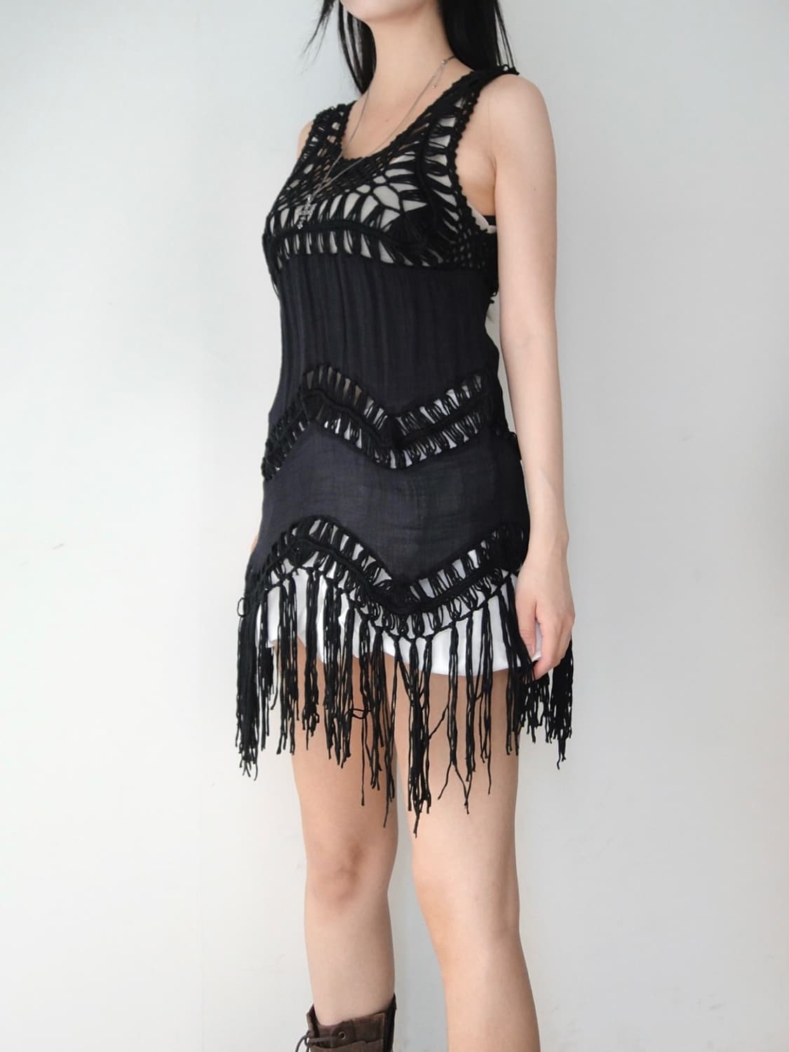Wind dark punching sleeveless / black 상품이미지5