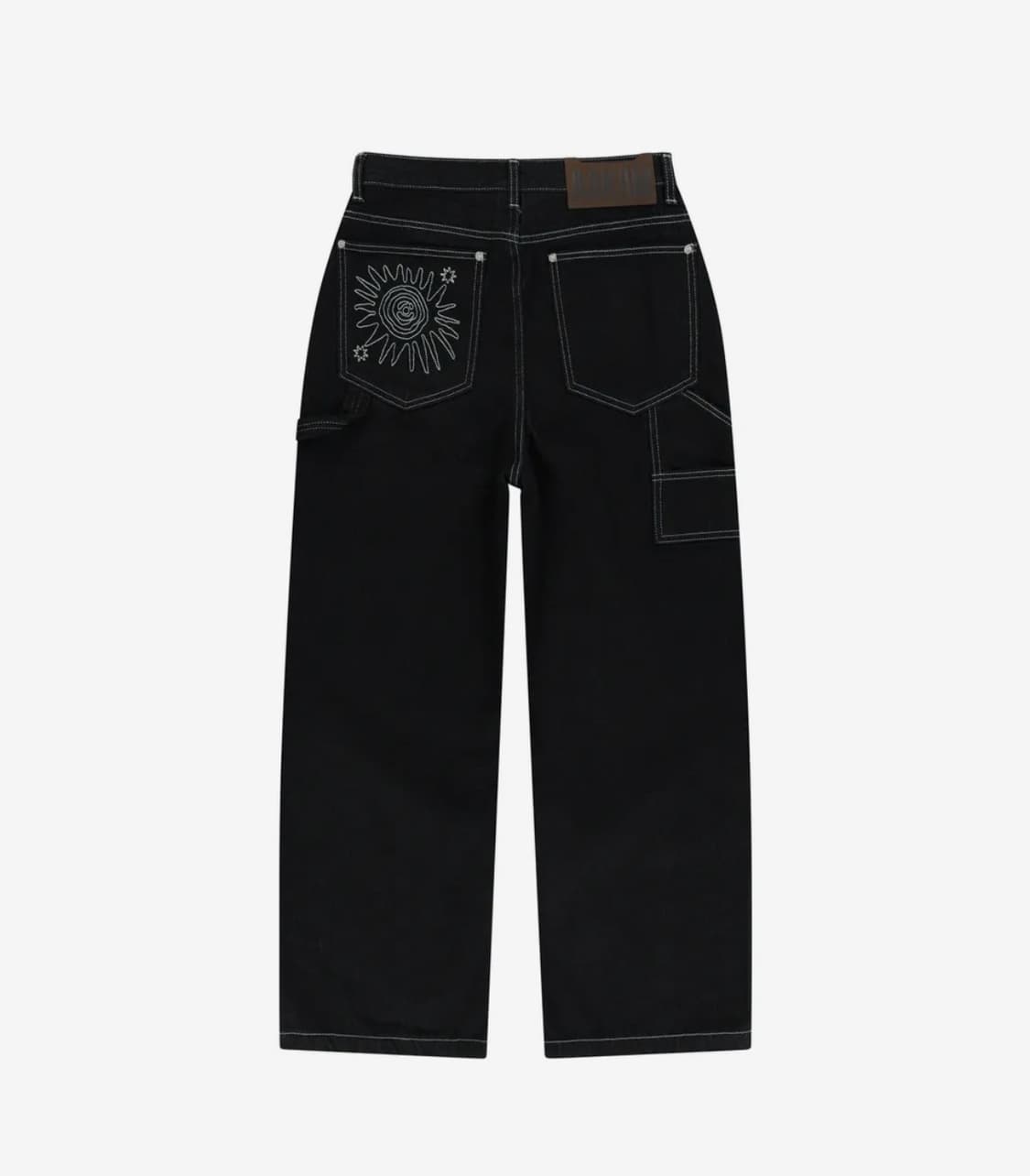 아캄 니들워크 데님 팬츠 (블랙)/남녀공용 상품이미지1