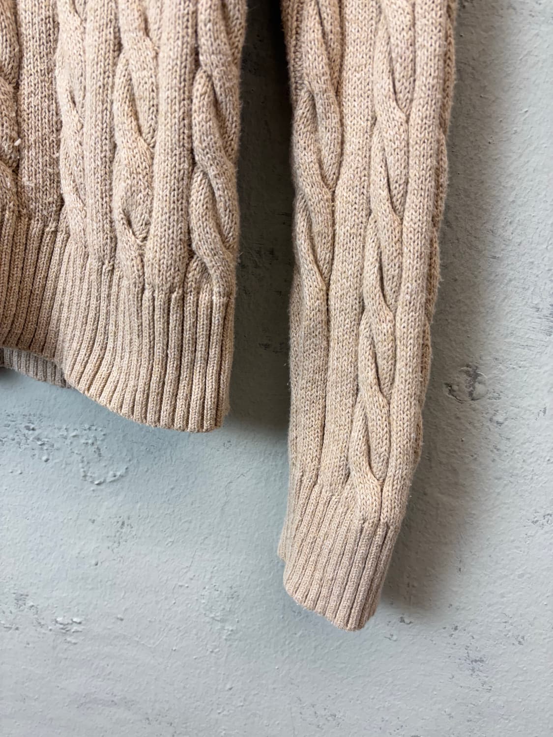 폴로랄프로렌 큐알 인증 베이지 케이블 니트 상품이미지4