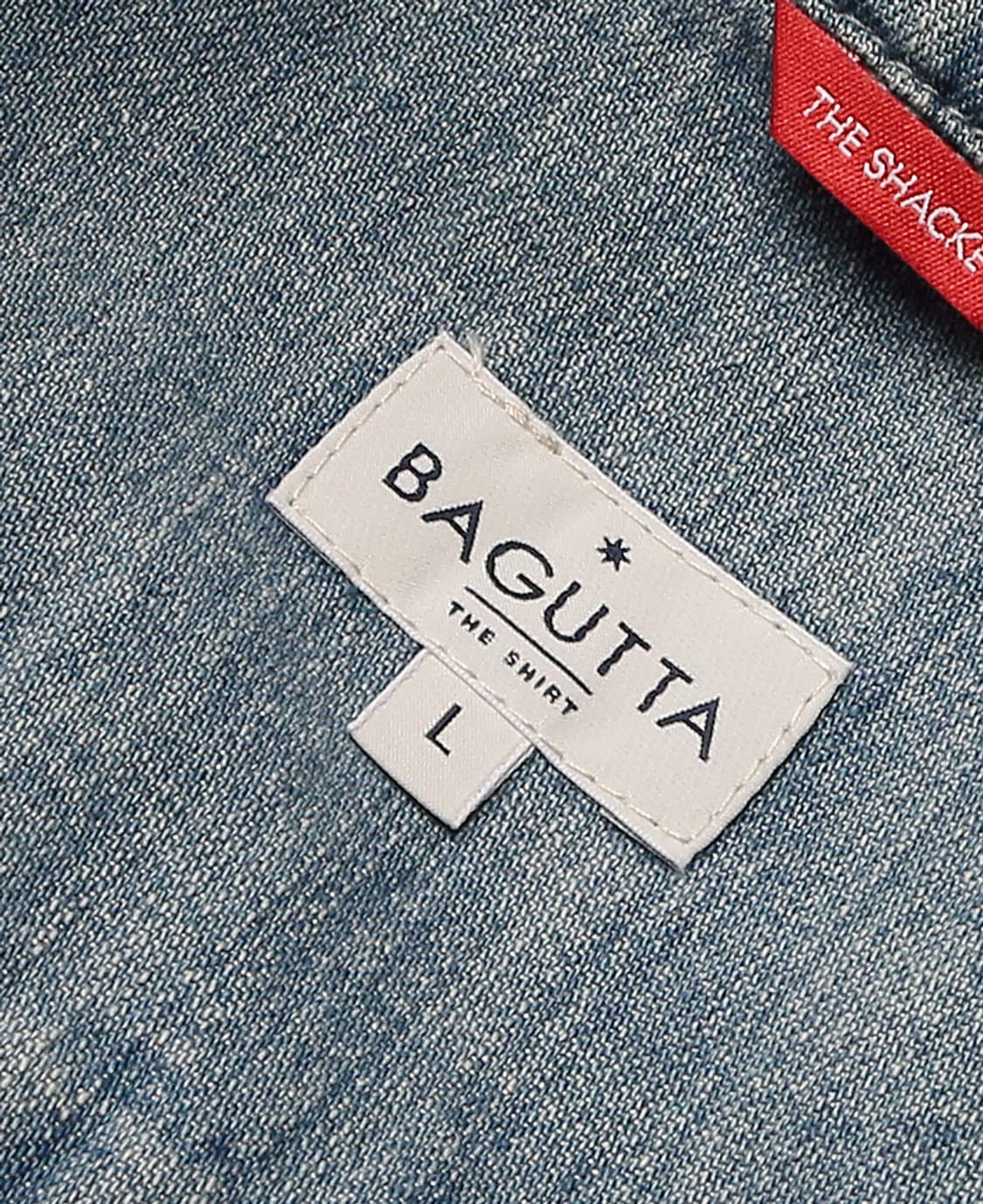 바구따 [Bagutta] 연청 오픈칼라 데님 셔츠 자켓 이탈리아 셔켓 상품이미지7