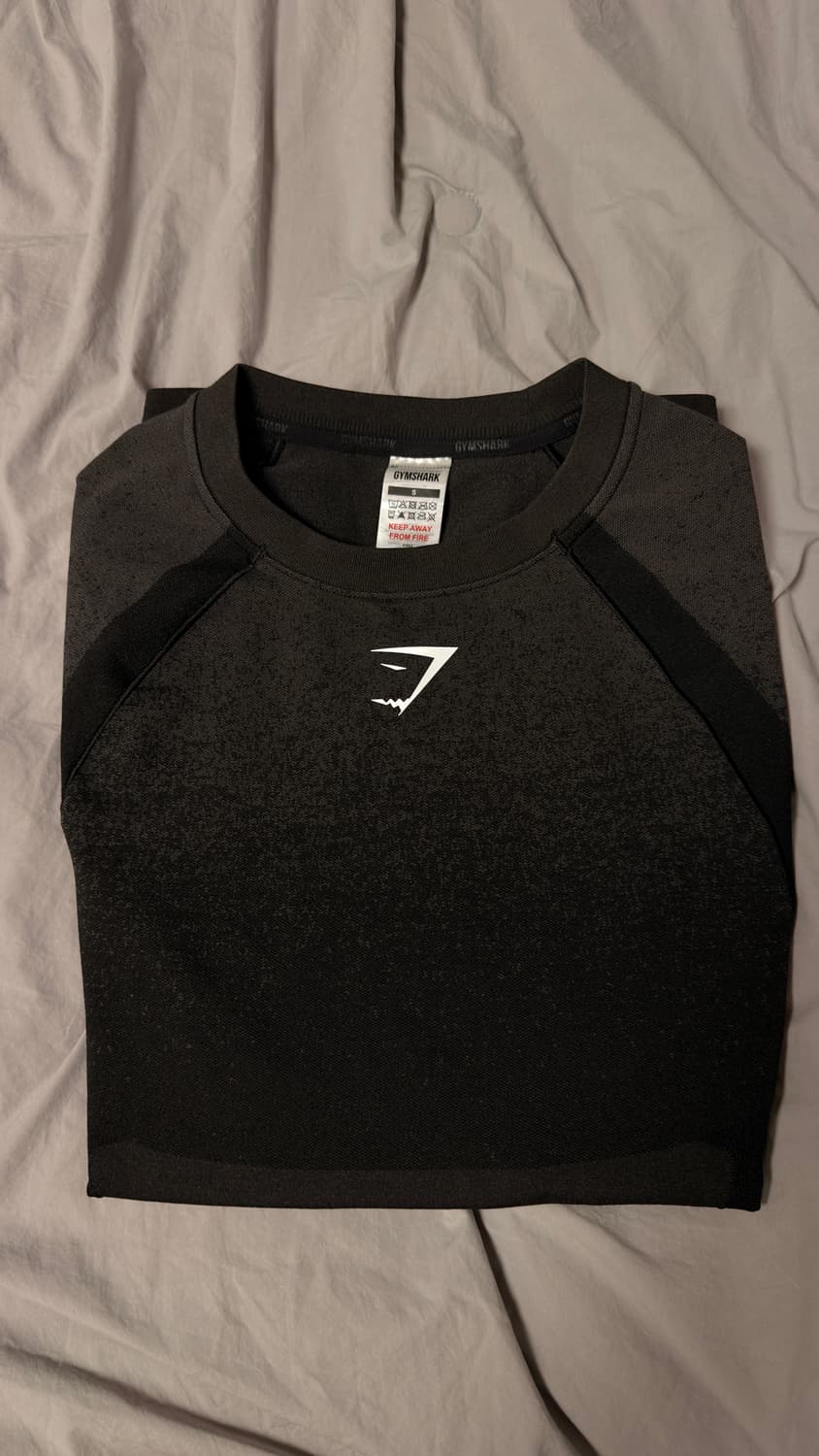 [S] 짐샤크 쉐도우 심리스 반팔 블랙 상품이미지2