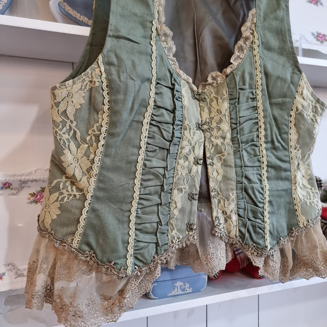 axes femme 레이스 베스트 빈티지 스타일 상품이미지3