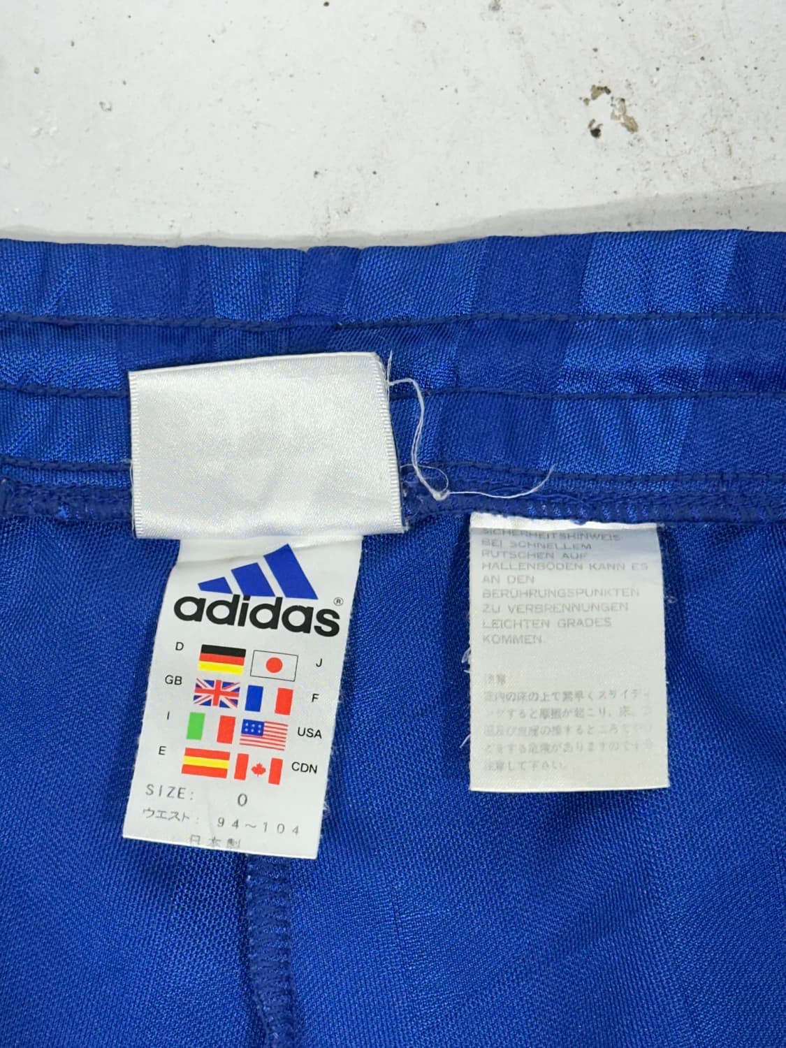 90s 아디다스 블루 와이드 화이트 삼선 트레이닝 추리닝 바지 L 상품이미지7