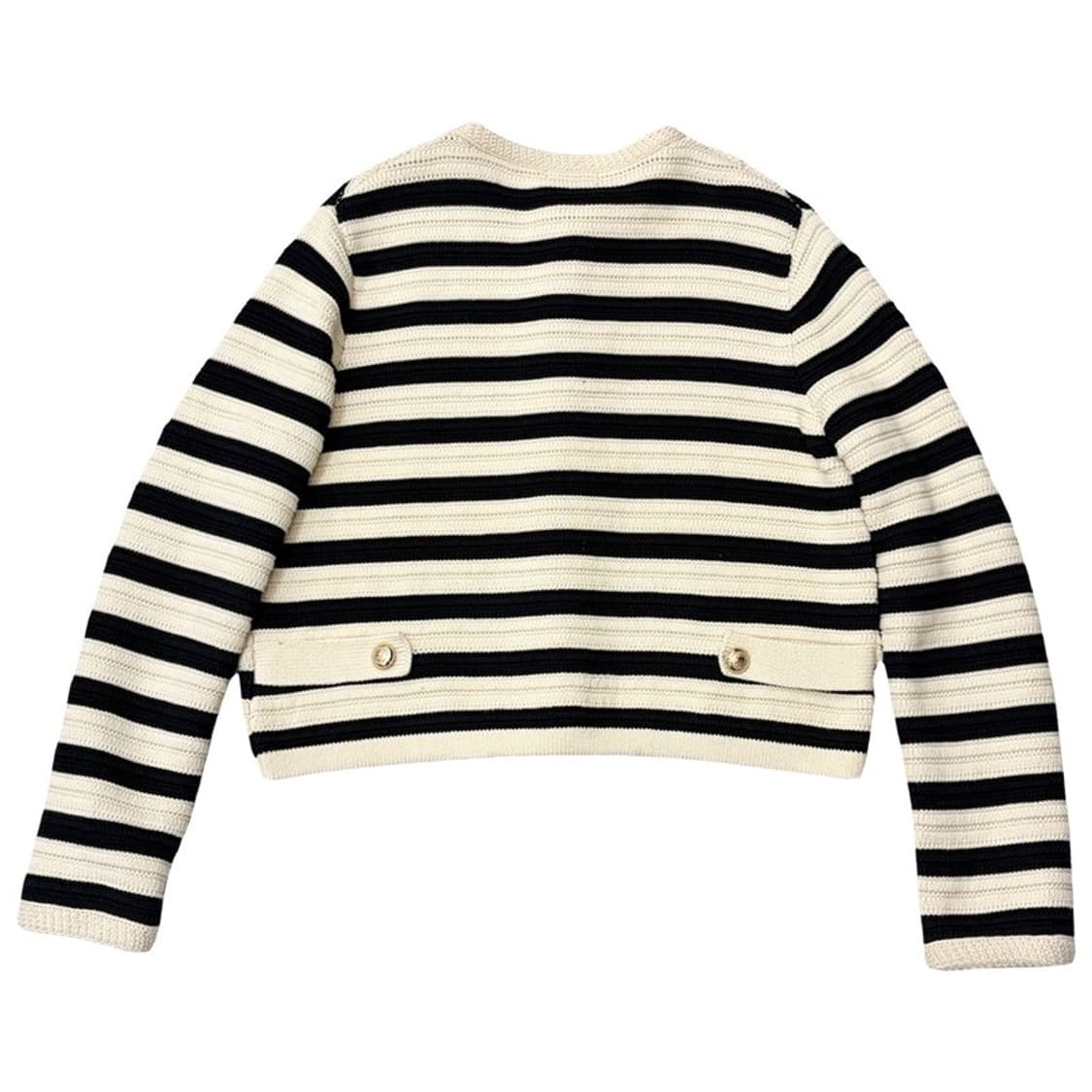 MASSIMO DUTTI 스트라이프 크롭 가디건 S 상품이미지7