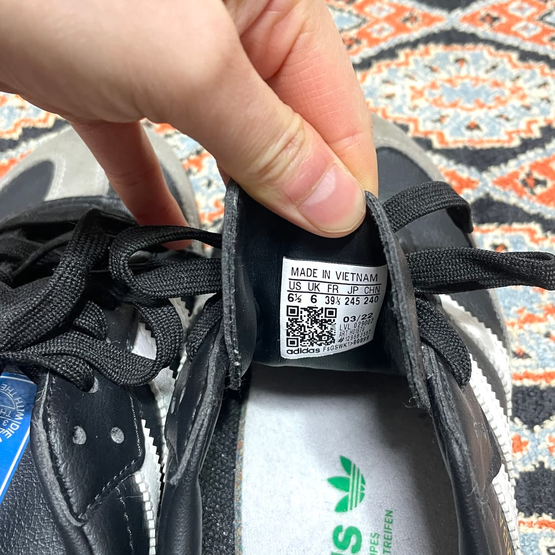 아디다스 삼바 블랙 운동화 스니커즈 US6.5 상품이미지5